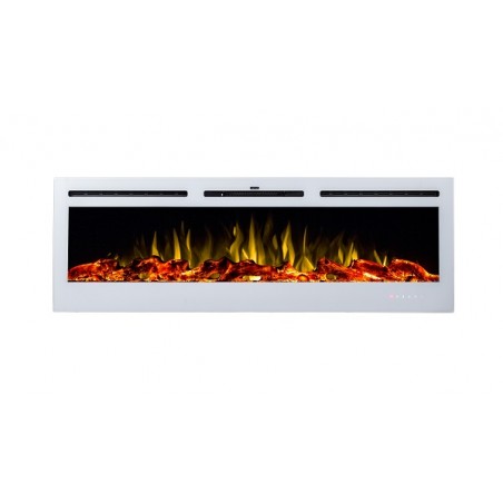 TruFlame white 50 inch wall mounted or inset electric fire