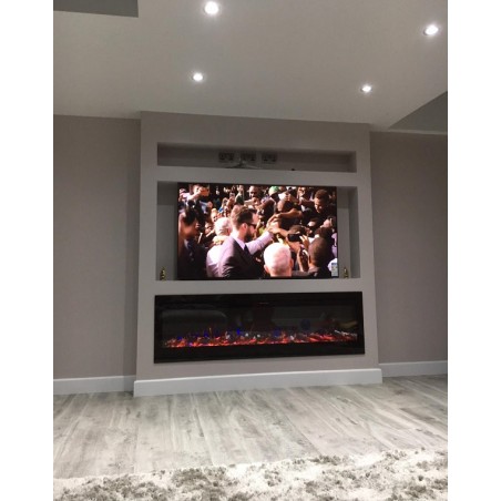 TruFlame wall mounted 72 inch electric fire