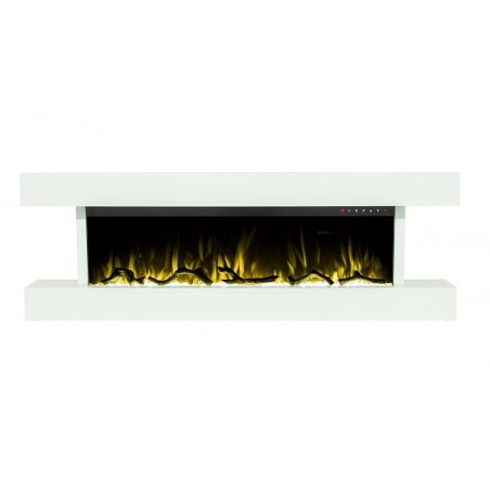TruFlame 60 inch wall mounted white electric fire