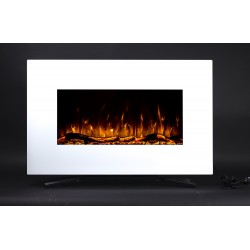 TruFlame 36 inch white wall mounted electric fire