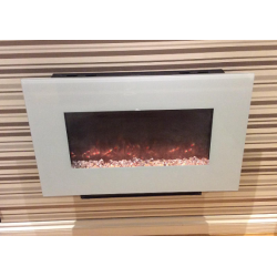 TruFlame 36 inch white wall mounted electric fire