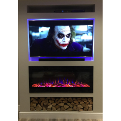TruFlame 50 inch black wall mounted or inset electric fire